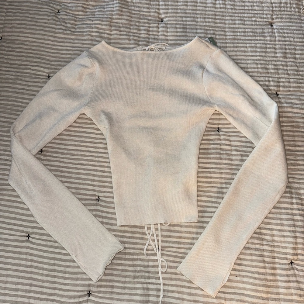 Open-Back Long Sleeve Top